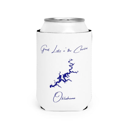 Oklahoma  Grand  Lake  o'  the  Cherokees  Can  Koozie  front  position  view  from  front-2  white.webp