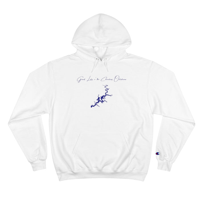 Oklahoma  Grand  Lake  o'  the  Cherokees  Hoodie  front  position  view  from  front  white.webp