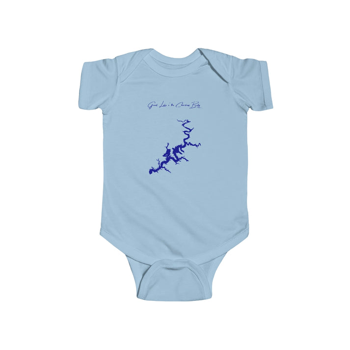 Oklahoma  Grand  Lake  o'  the  Cherokees  Onesie  front  position  view  from  front  light  blue.webp