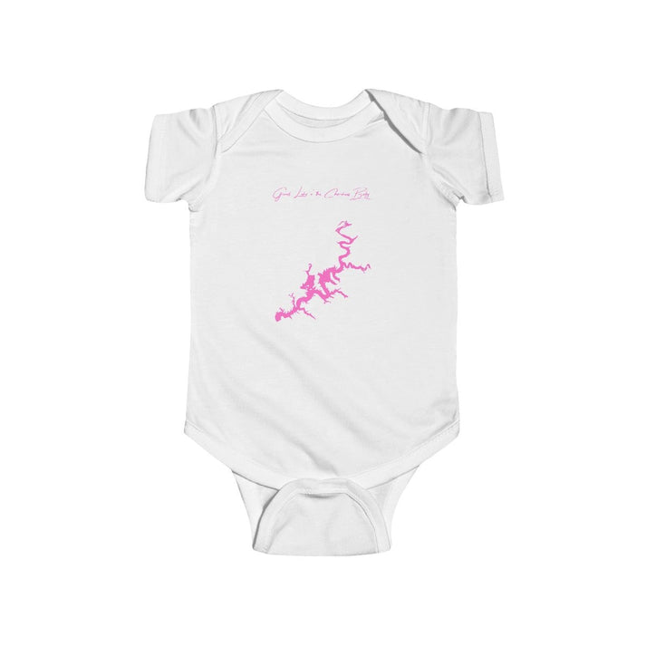 Oklahoma  Grand  Lake  o'  the  Cherokees  Onesie  front  position  view  from  front  white.webp