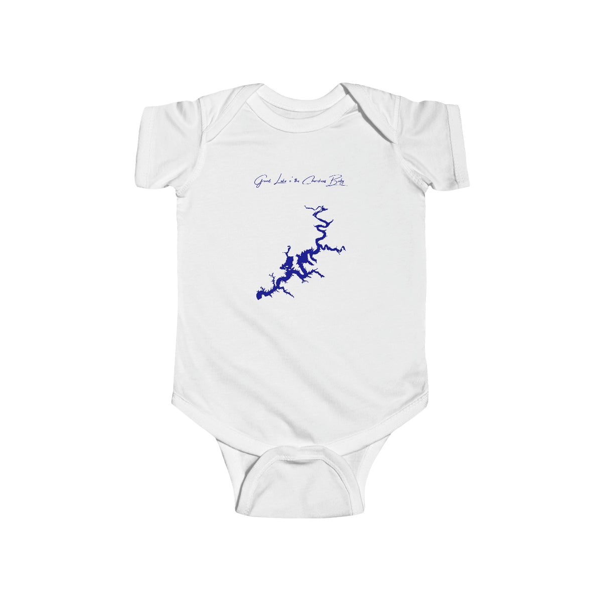 Oklahoma  Grand  Lake  o'  the  Cherokees  Onesie  front  position  view  from  front  white.webp