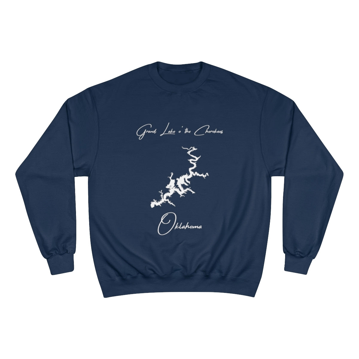 Oklahoma  Grand  Lake  o'  the  Cherokees  Sweatshirt  front  position  view  from  front  navy.webp