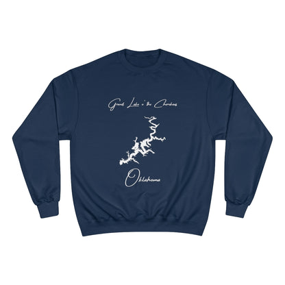 Oklahoma  Grand  Lake  o'  the  Cherokees  Sweatshirt  front  position  view  from  front  navy.webp