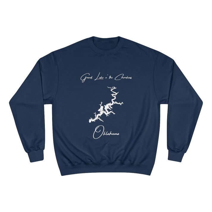 Oklahoma  Grand  Lake  o'  the  Cherokees  Sweatshirt  front  position  view  from  front  navy.webp