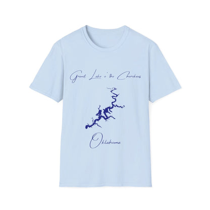 Oklahoma  Grand  Lake  o'  the  Cherokees  T-shirt  front  position  view  from  front  light  blue.webp