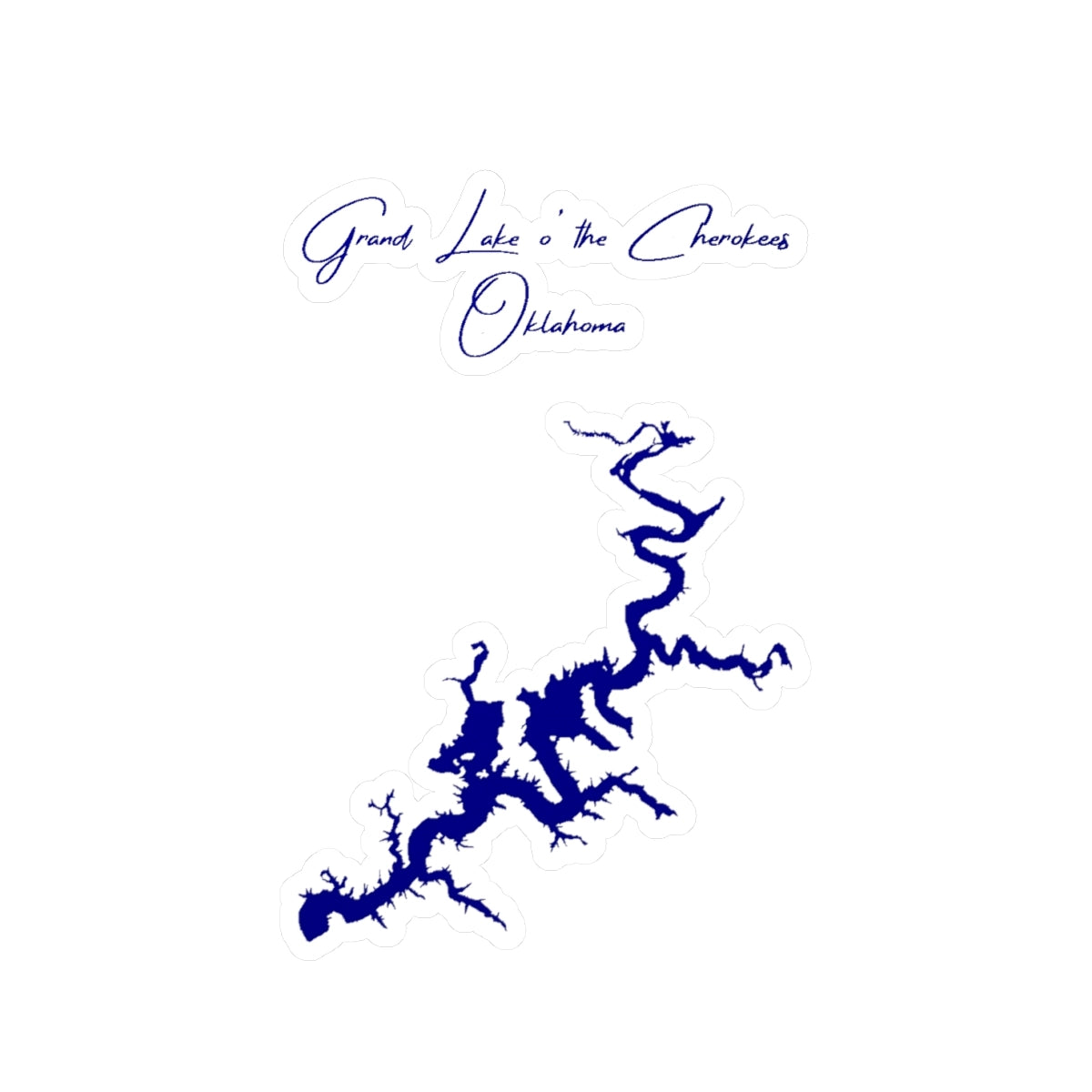 Oklahoma  Grand  Lake  o'  the  Cherokees  Vinyl  Decal  other  position  view  from  front  4  x  6.webp