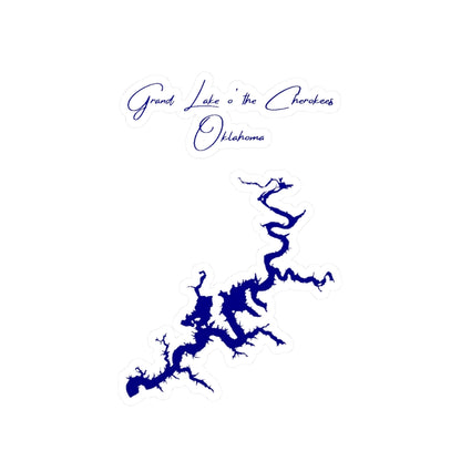 Oklahoma  Grand  Lake  o'  the  Cherokees  Vinyl  Decal  other  position  view  from  front  4  x  6.webp