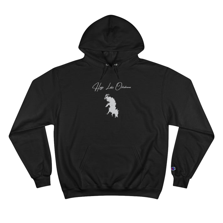Oklahoma  Hugo  Lake  Hoodie  front  position  view  from  front  black.webp