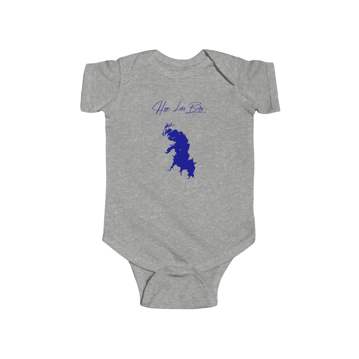 Oklahoma  Hugo  Lake  Onesie  front  position  view  from  front  heather.webp
