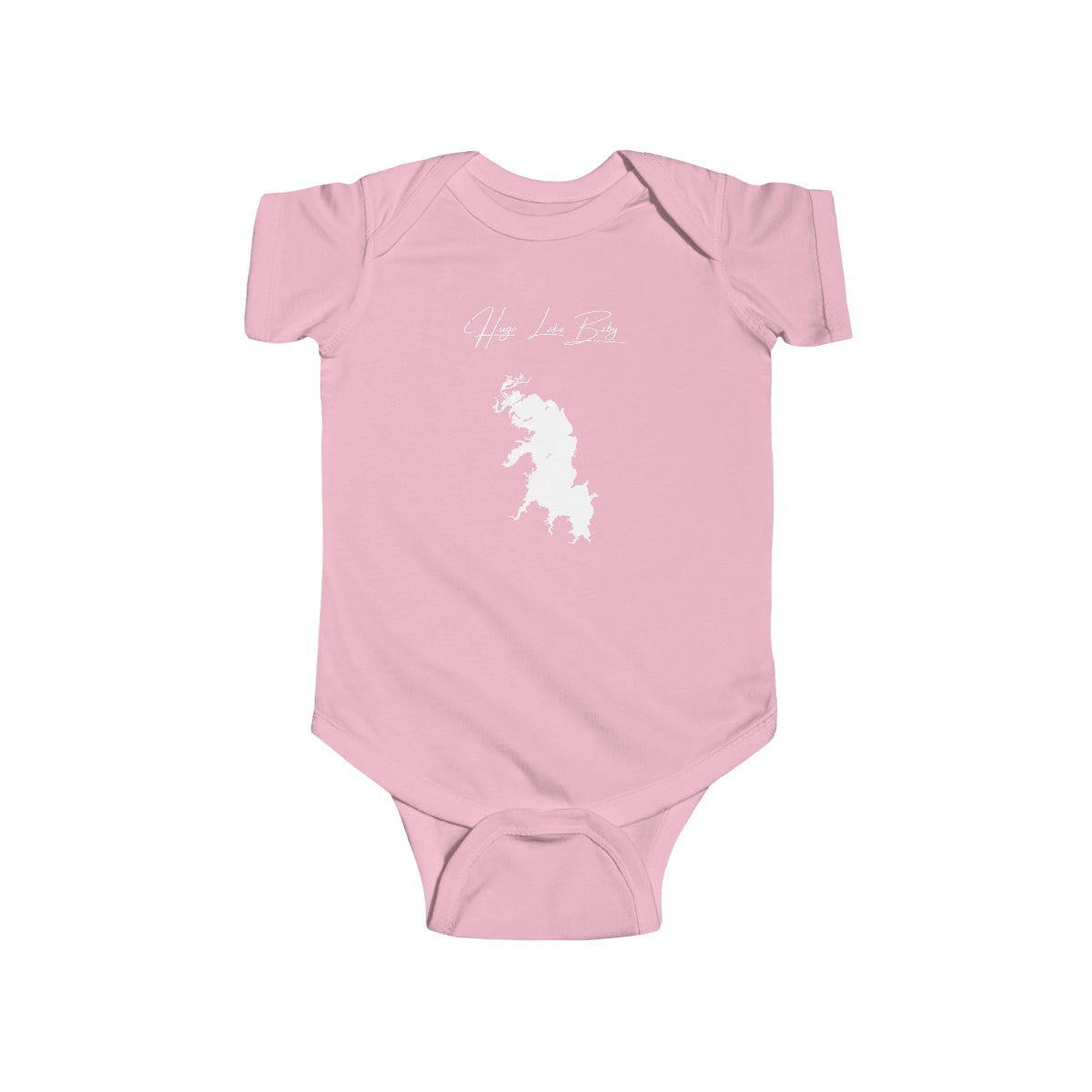 Oklahoma  Hugo  Lake  Onesie  front  position  view  from  front  pink.webp