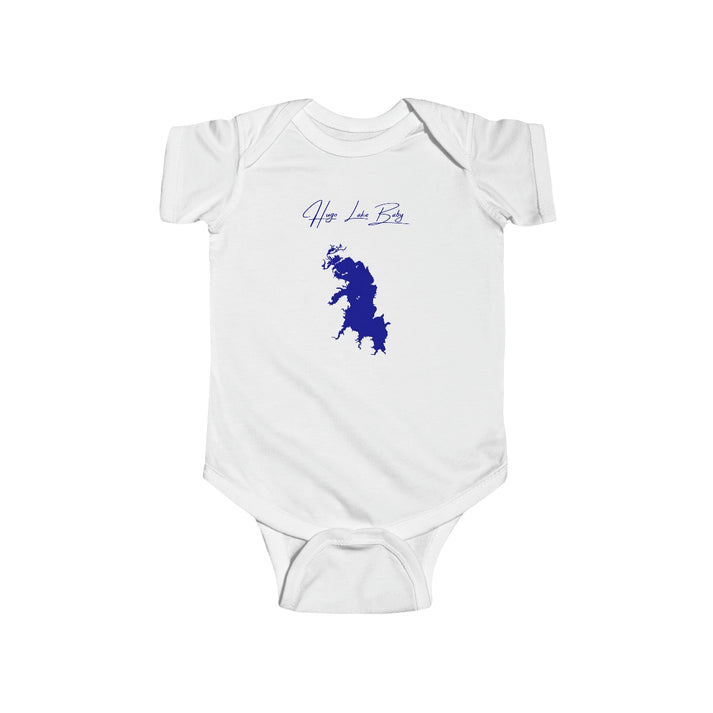 Oklahoma  Hugo  Lake  Onesie  front  position  view  from  front  white.webp