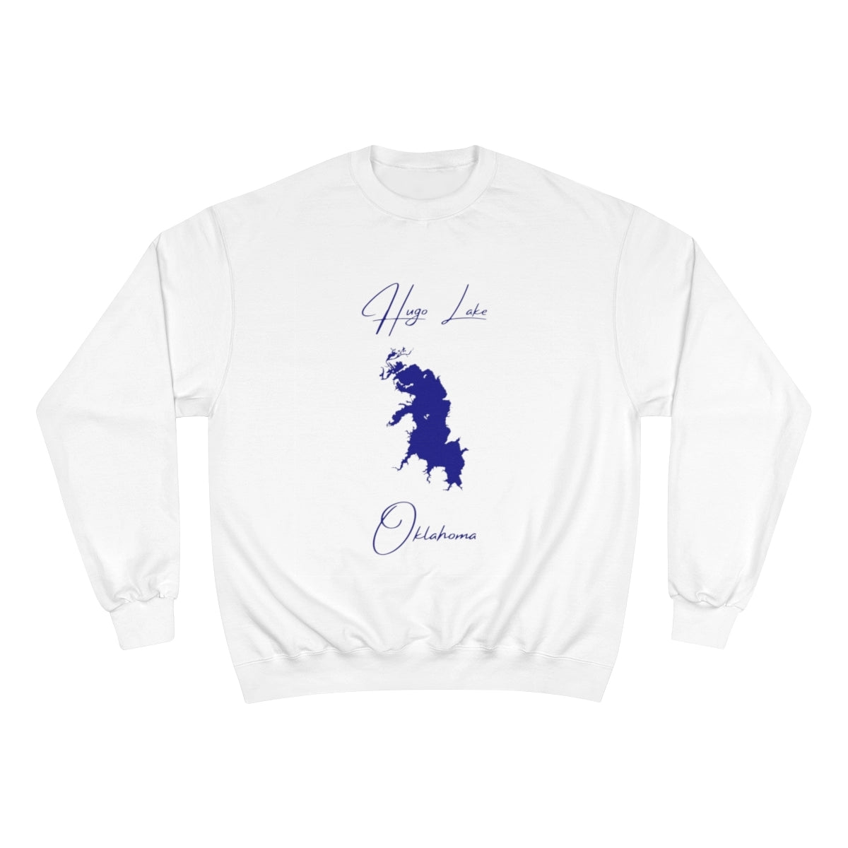 Oklahoma  Hugo  Lake  Sweatshirt  front  position  view  from  front  white.webp