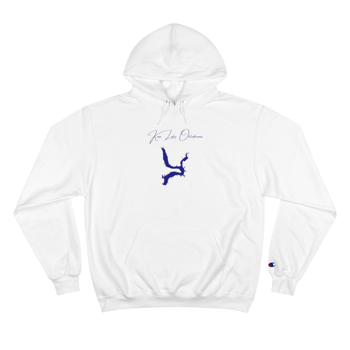 Oklahoma  Kaw  Lake  Hoodie  front  position  view  from  front  white.webp