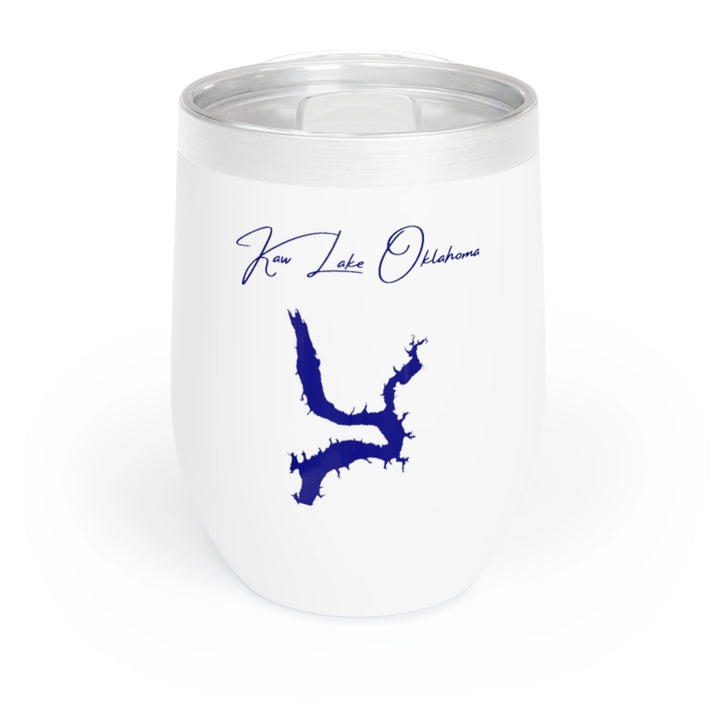 Oklahoma  Kaw  Lake  Wine  Tumbler  front  position  view  from  front  white.webp