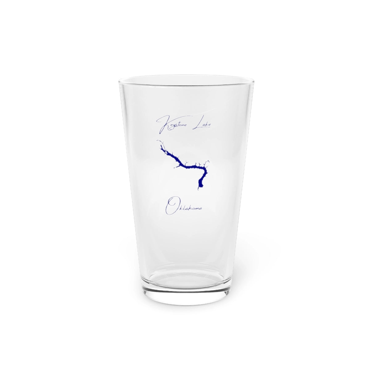 Oklahoma  Keystone  Lake  16oz  Pint  Glass  front  position  view  from  front  16oz.webp