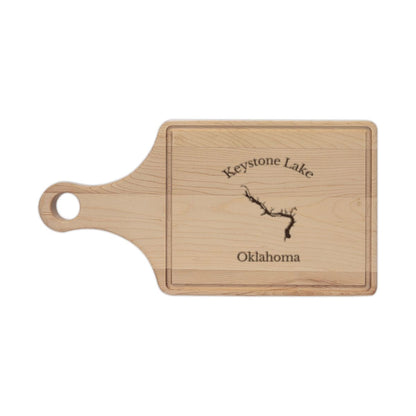 Oklahoma  Keystone  Lake  Engraved  Cutting  Board  front  position  view  from  front  maple.webp