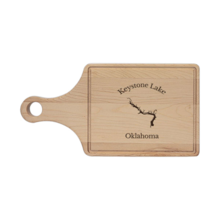 Oklahoma  Keystone  Lake  Engraved  Cutting  Board  front  position  view  from  front  maple.webp