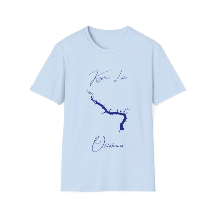 Oklahoma  Keystone  Lake  T-shirt  front  position  view  from  front  light  blue.webp
