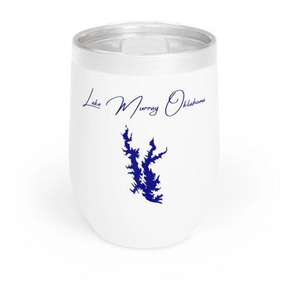 Oklahoma  Lake  Murray  Wine  Tumbler  front  position  view  from  front  white.webp