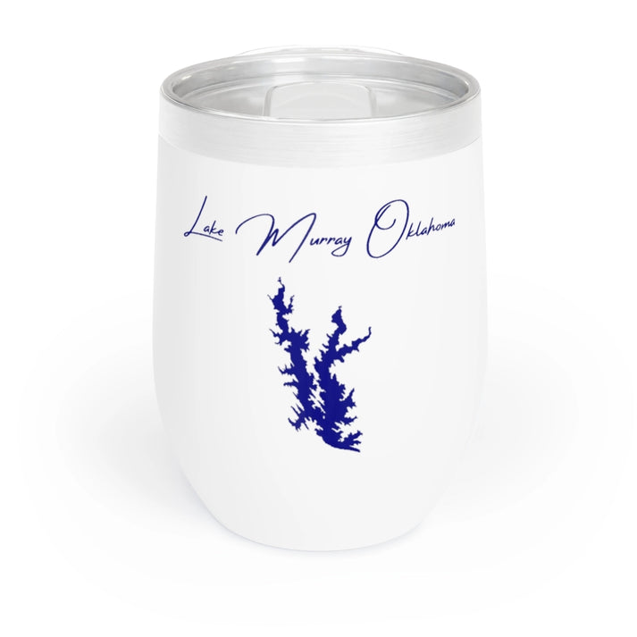 Oklahoma  Lake  Murray  Wine  Tumbler  front  position  view  from  front  white.webp