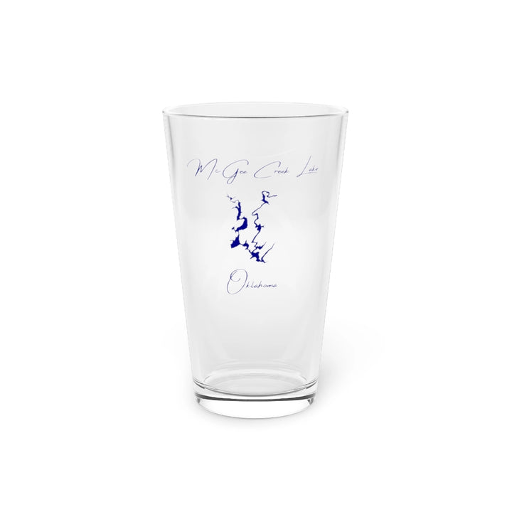 Oklahoma  McGee  Creek  Lake  16oz  Pint  Glass  front  position  view  from  front  16oz.webp