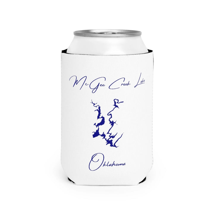 Oklahoma  McGee  Creek  Lake  Can  Koozie  front  position  view  from  front-2  white.webp