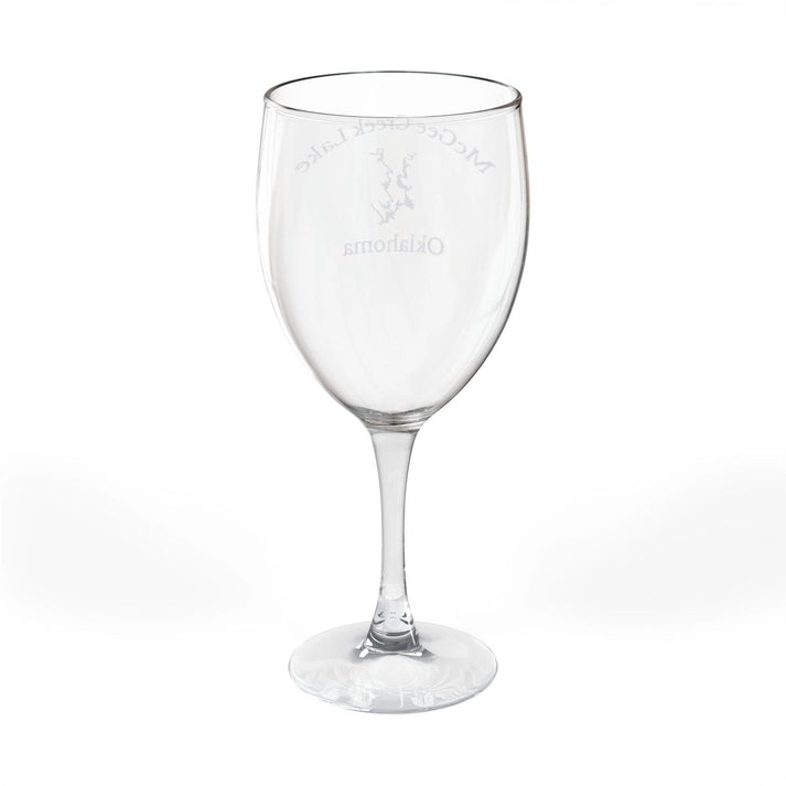 Oklahoma  McGee  Creek  Lake  Engraved  Wine  Glass  other  position  view  from  back  10.5oz.webp