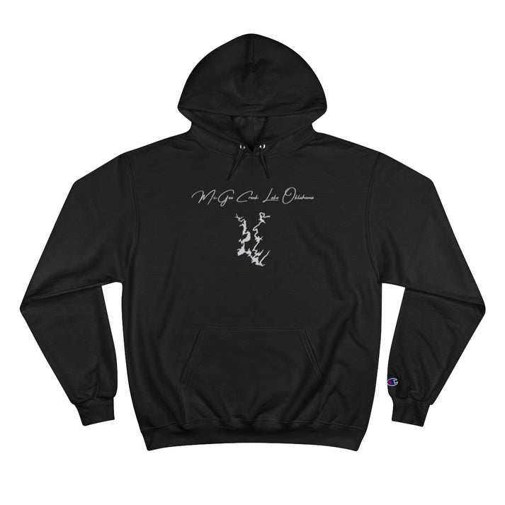 Oklahoma  McGee  Creek  Lake  Hoodie  front  position  view  from  front  black.webp
