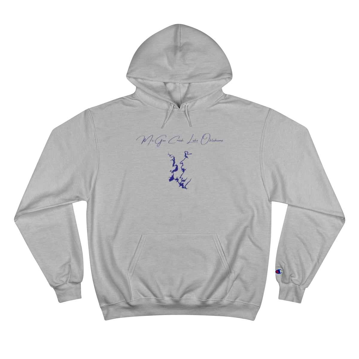 Oklahoma  McGee  Creek  Lake  Hoodie  front  position  view  from  front  light  steel.webp