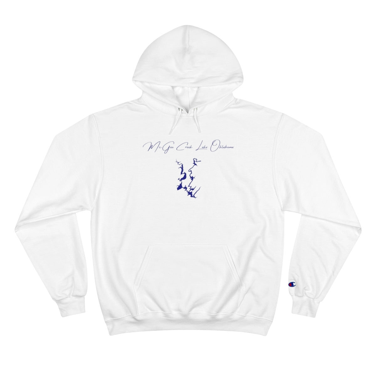 Oklahoma  McGee  Creek  Lake  Hoodie  front  position  view  from  front  white.webp