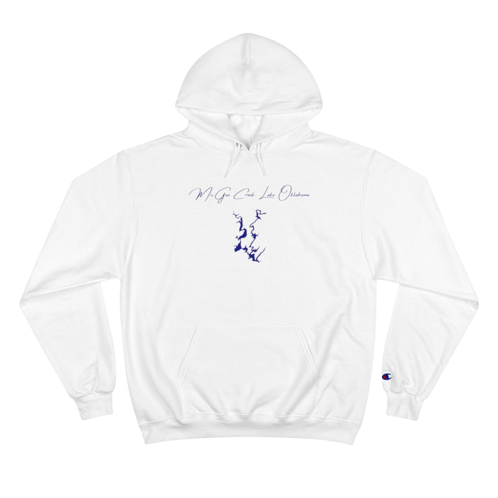 Oklahoma  McGee  Creek  Lake  Hoodie  front  position  view  from  front  white.webp