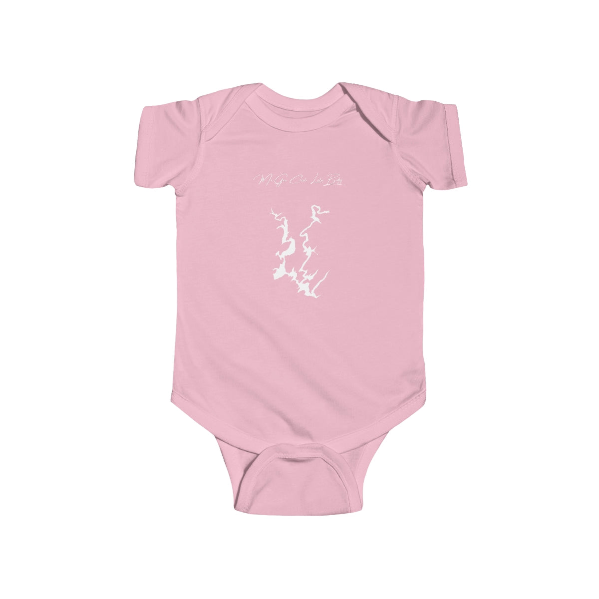 Oklahoma  McGee  Creek  Lake  Onesie  front  position  view  from  front  pink.webp