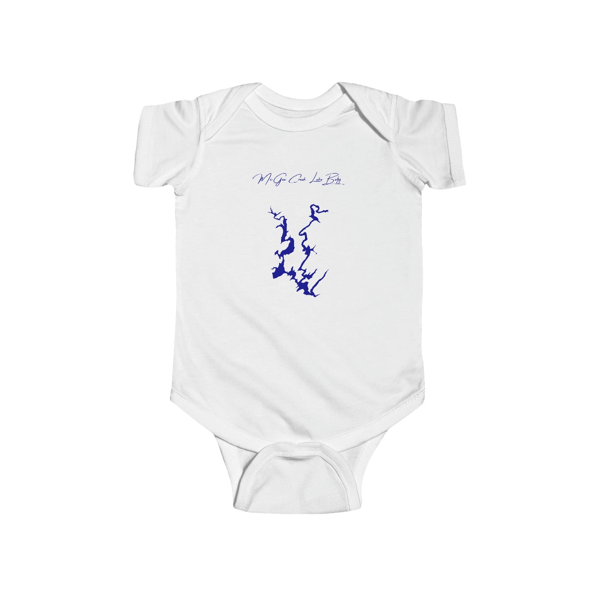Oklahoma  McGee  Creek  Lake  Onesie  front  position  view  from  front  white.webp
