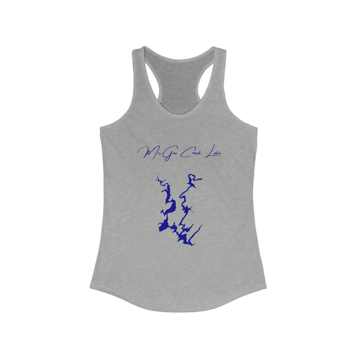 Oklahoma  McGee  Creek  Lake  Racerback-Tank  front  position  view  from  front  heather  grey.webp