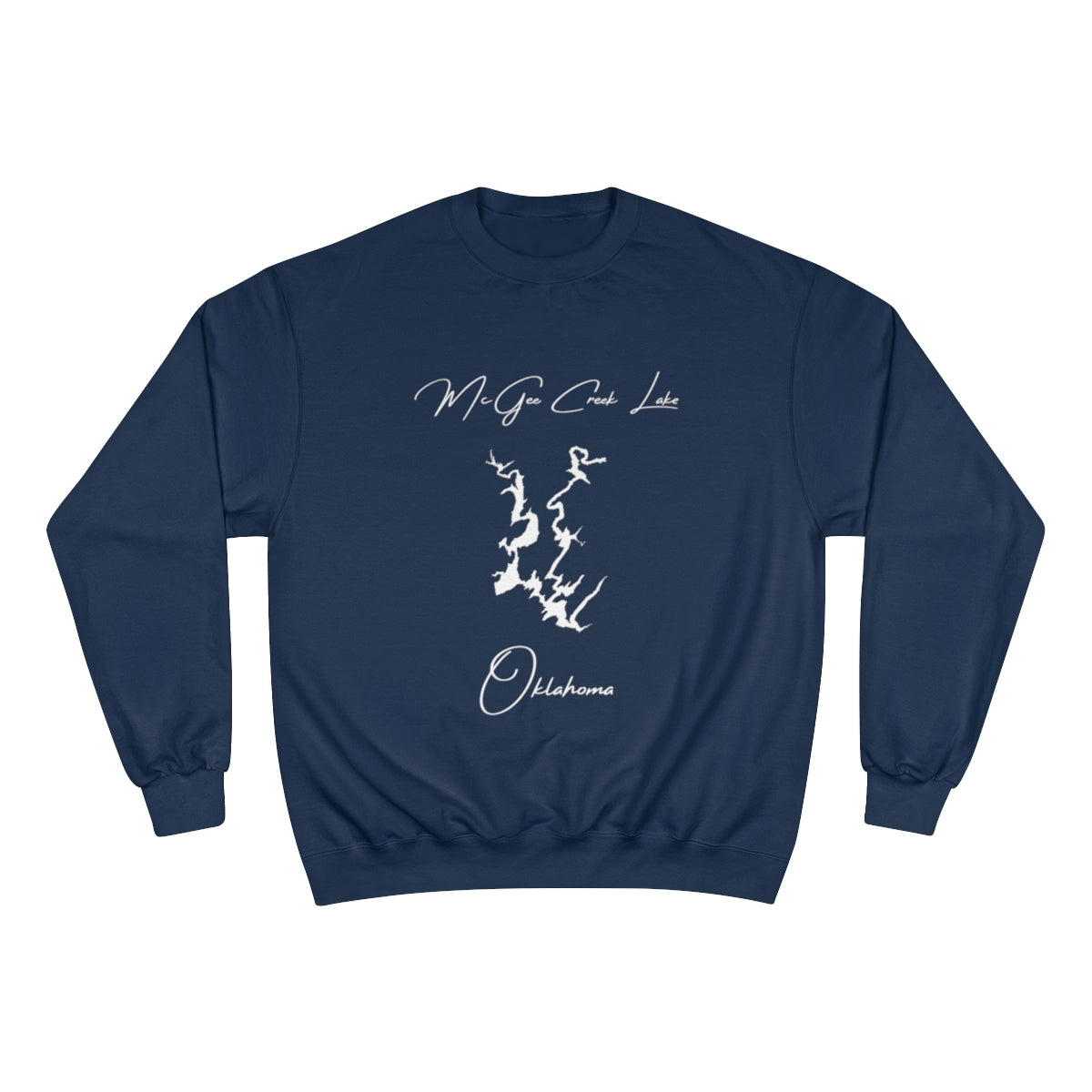 Oklahoma  McGee  Creek  Lake  Sweatshirt  front  position  view  from  front  navy.webp