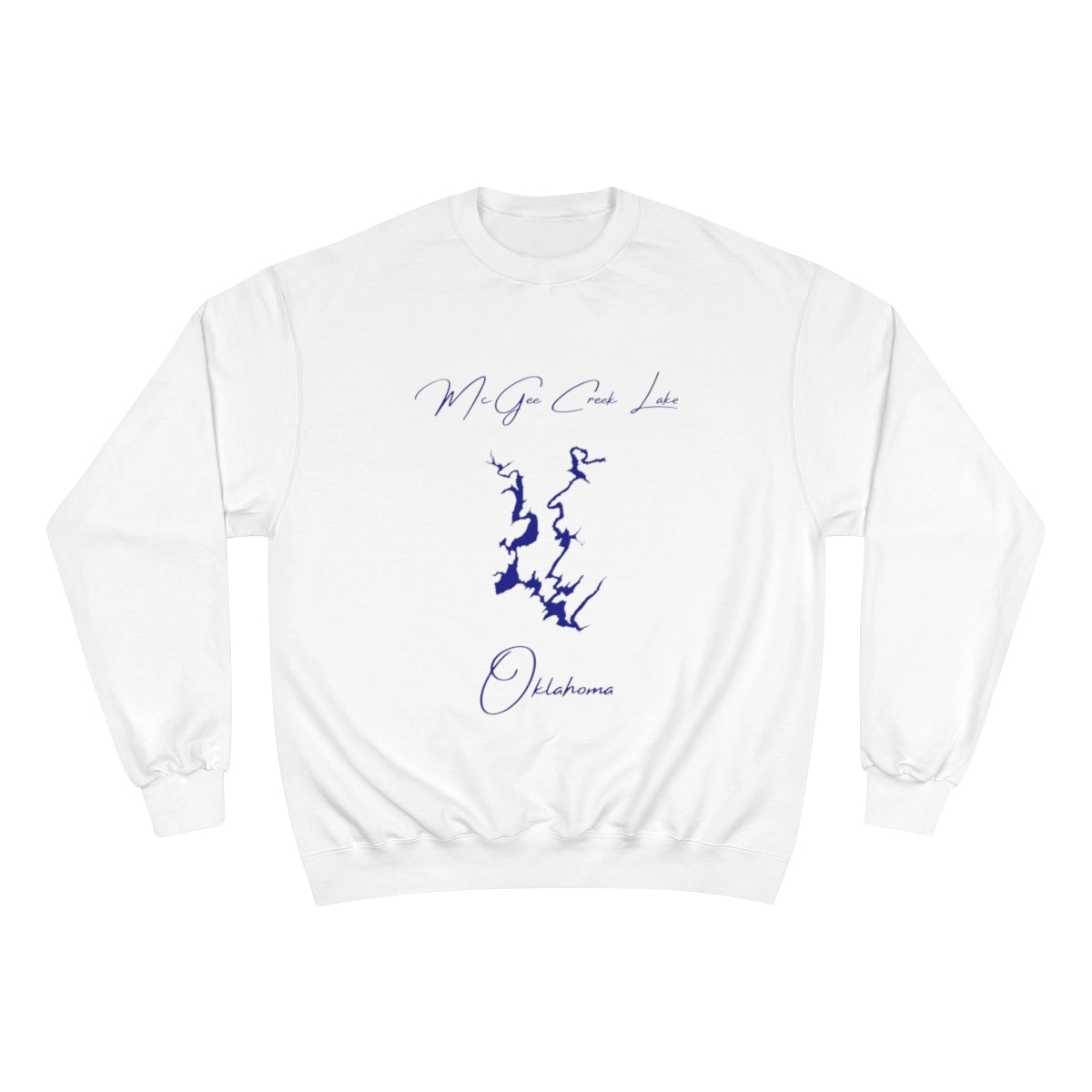 Oklahoma  McGee  Creek  Lake  Sweatshirt  front  position  view  from  front  white.webp