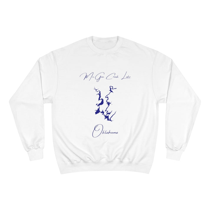 Oklahoma  McGee  Creek  Lake  Sweatshirt  front  position  view  from  front  white.webp