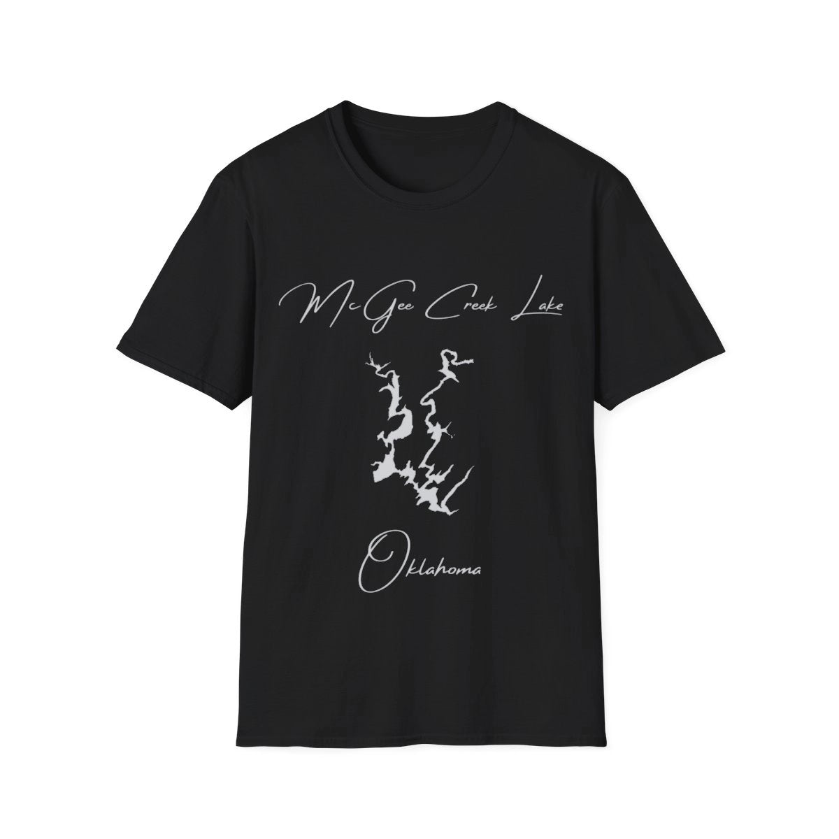 Oklahoma  McGee  Creek  Lake  T-shirt  front  position  view  from  front  black.webp