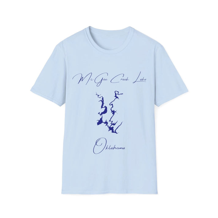 Oklahoma  McGee  Creek  Lake  T-shirt  front  position  view  from  front  light  blue.webp