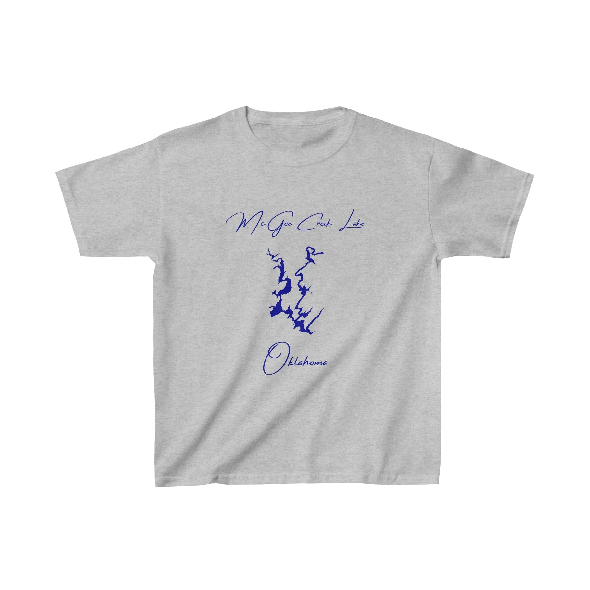 Oklahoma  McGee  Creek  Lake  Youth  T-shirt  front  position  view  from  front  sport  grey.webp