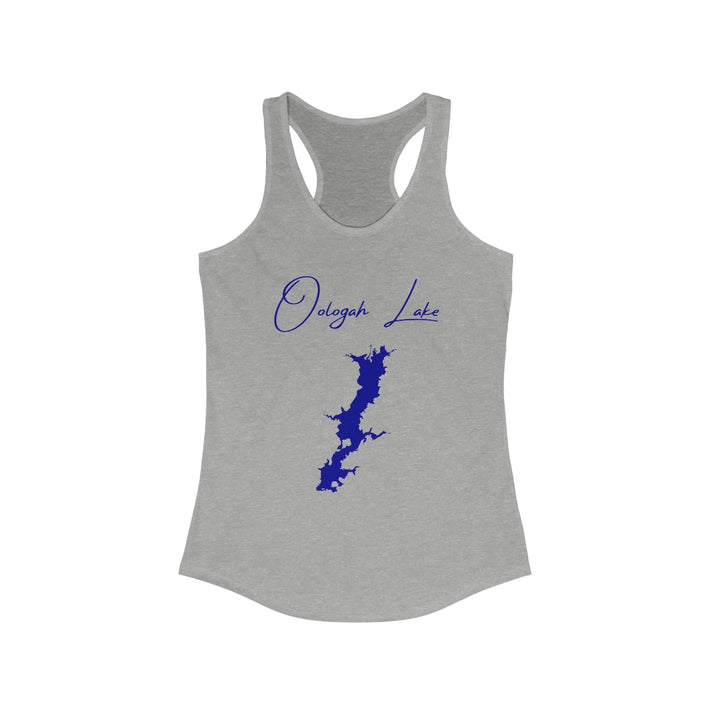 Oklahoma  Oologah  Lake  Racerback-Tank  front  position  view  from  front  heather  grey.webp