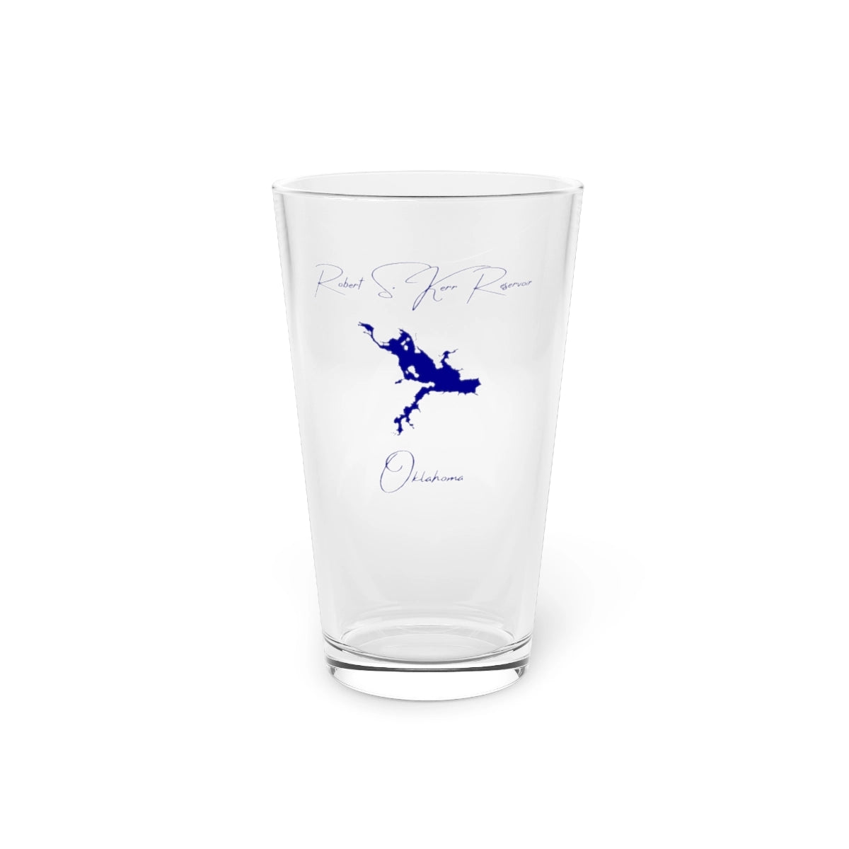 Oklahoma  Robert  S.  Kerr  Reservoir  16oz  Pint  Glass  front  position  view  from  front  16oz.webp