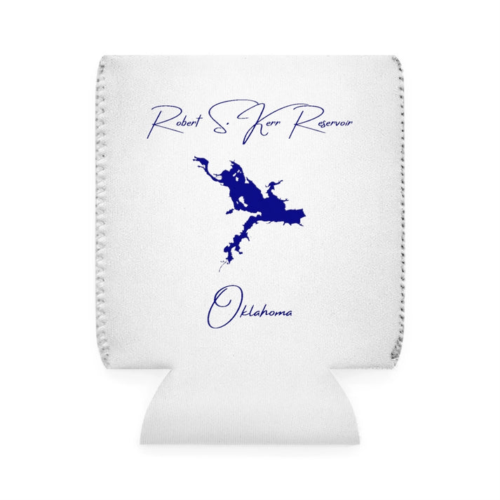 Oklahoma  Robert  S.  Kerr  Reservoir  Can  Koozie  front  position  view  from  front-1  white.webp
