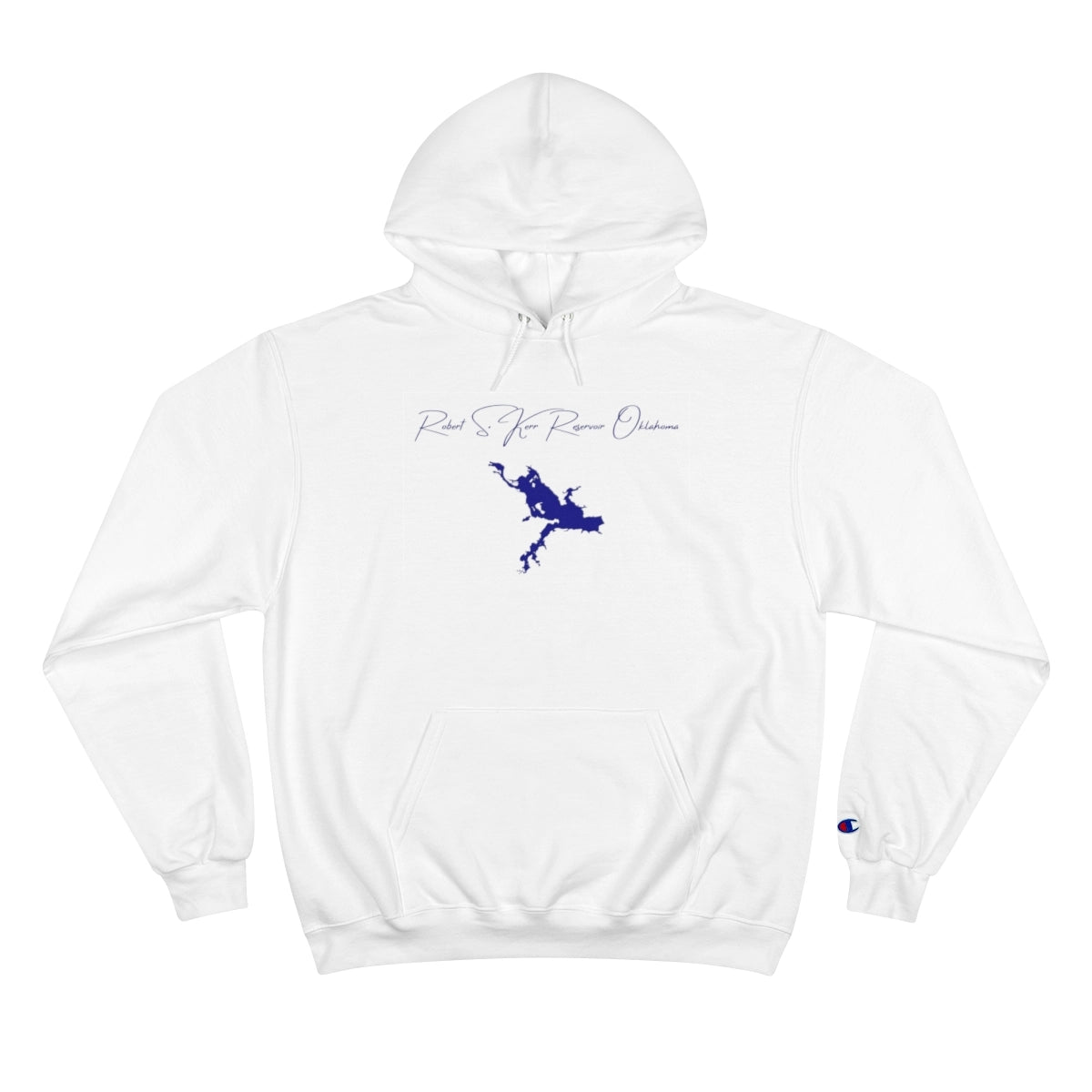 Oklahoma  Robert  S.  Kerr  Reservoir  Hoodie  front  position  view  from  front  white.webp