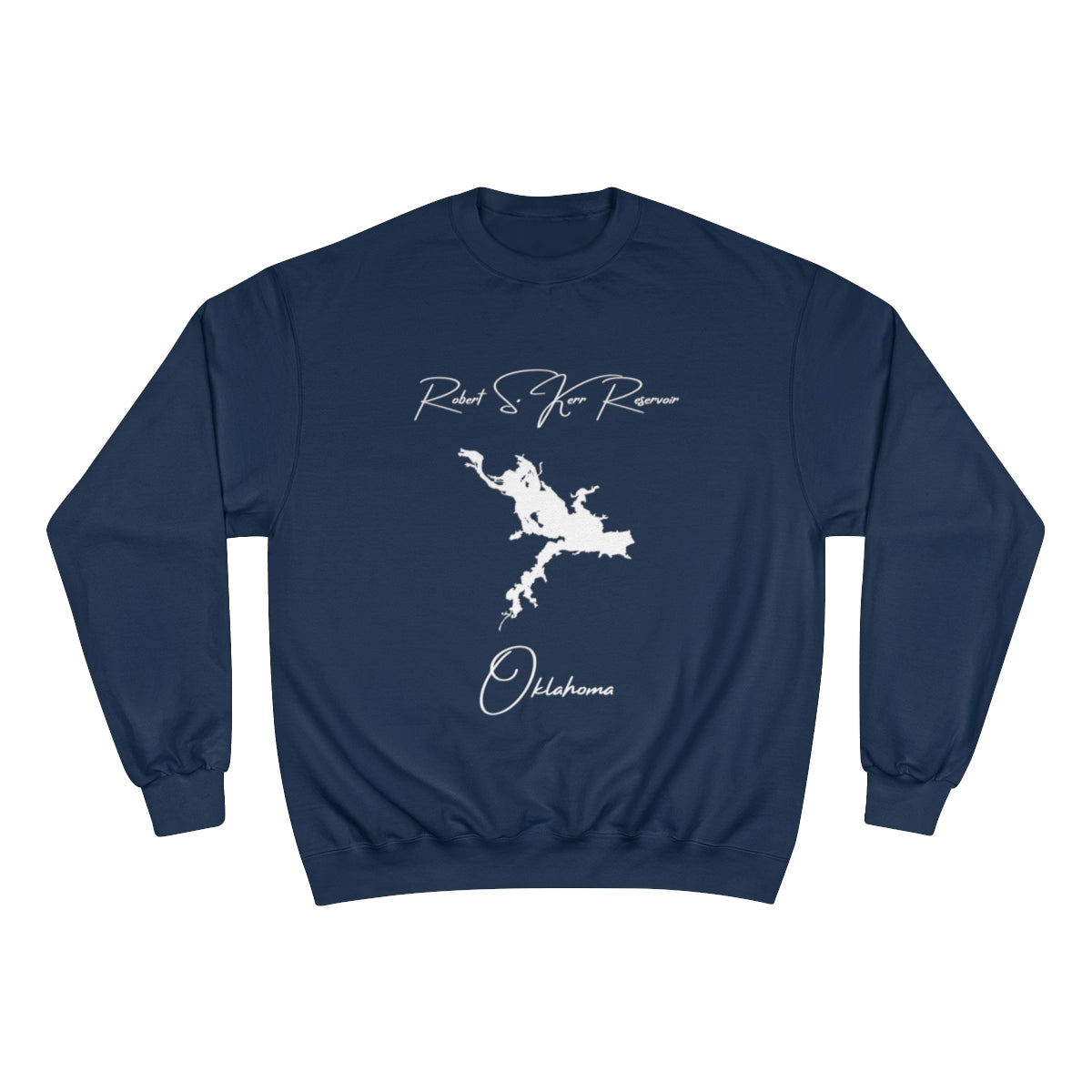 Oklahoma  Robert  S.  Kerr  Reservoir  Sweatshirt  front  position  view  from  front  navy.webp