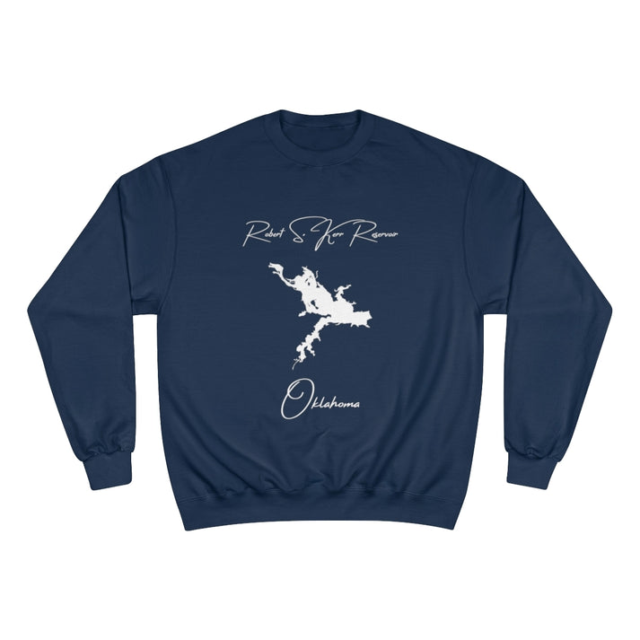 Oklahoma  Robert  S.  Kerr  Reservoir  Sweatshirt  front  position  view  from  front  navy.webp