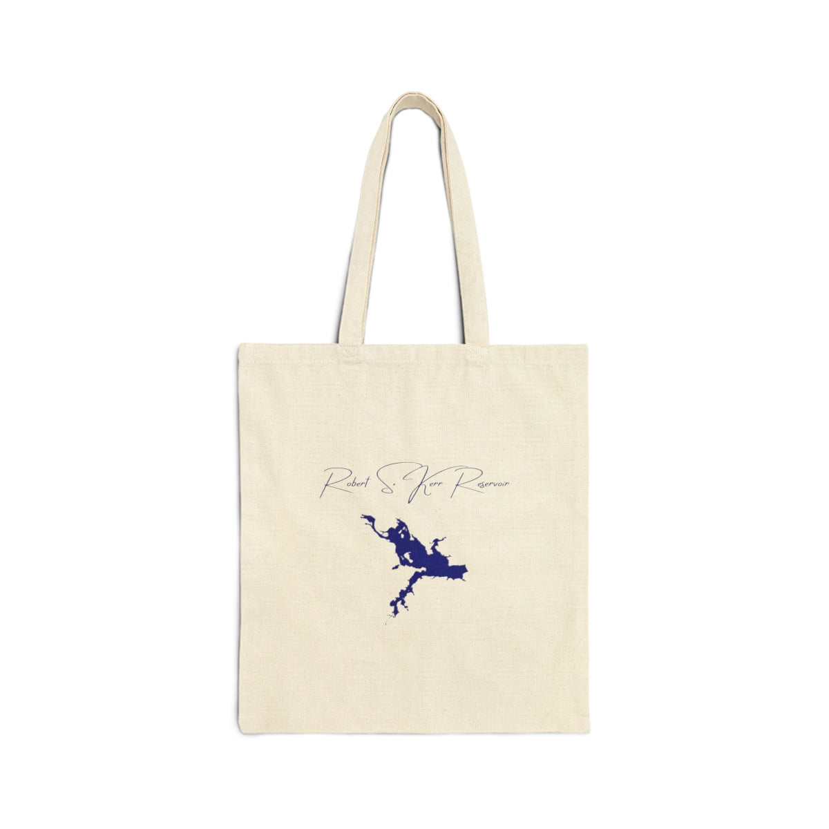 Oklahoma  Robert  S.  Kerr  Reservoir  Tote  Bag  back  position  view  from  back  15  x  16.webp