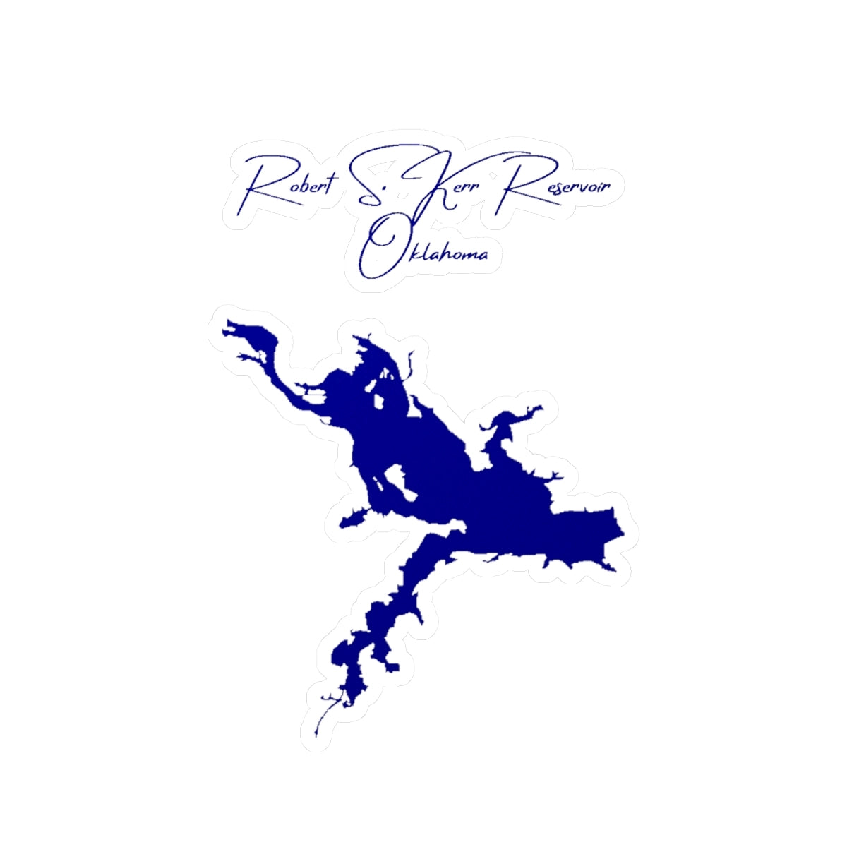 Oklahoma  Robert  S.  Kerr  Reservoir  Vinyl  Decal  other  position  view  from  front  4  x  6.webp