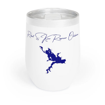Oklahoma  Robert  S.  Kerr  Reservoir  Wine  Tumbler  front  position  view  from  front  white.webp