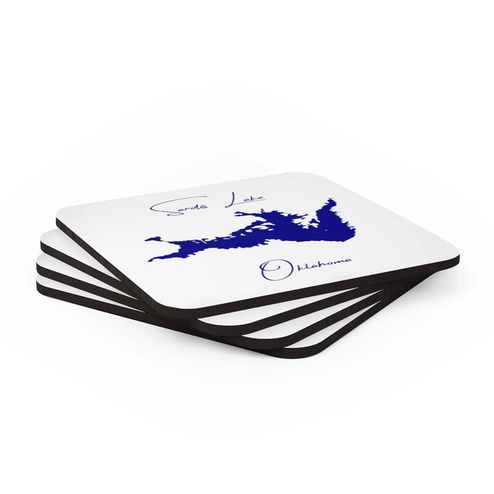 Oklahoma  Sardis  Lake  Coaster  Set  front  position  view  from  stacked  3.75  x  3.75.webp